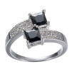 Aiyaya Fashion Jewelry 10kt Black Sapphire White Gold Filled Rings Size678910 Band Rings For Womens