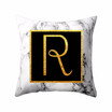 Fundas de almohada modernas 45 * 45 Carta de palabra del alfabeto de oro Patrón de almohada de mármol blanco Funda de almohada Súper suave funda de sofá cama Protec Fundas de almohada modernas 45 * 45 Carta de palabra del alfabeto de oro Patrón de almohada de mármol blanco Funda de almohada Súper suave funda de sofá cama Protec