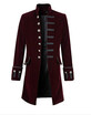 Mens coat pure color fashion steam punk retro coat