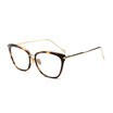 SHAUNA Metallic Legs Ultralight Women Cat Eye Eyeglasses Fashion Lady Clear Lens Glasses Frame UV400