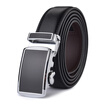 XHtang Mens Belt Genuine Leather Automatic Buckle belt For Waistband Ratchet Strap Black Leather Belt Designer Belt For Jeans Gift