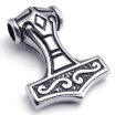 Hpolw silver&black Stainless Steel Geometry pattern Thors Hammer Celtic Knot Mens Pendant