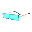 SHAUNA Trending Small Rectangle Rimless Sunglasses Women Retro Clear Pink Red Orange Integrated Lens Sunglasses UV400