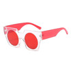SHAUNA Oversize Women Square Sunglasses Amazing Laser Printing Round Mirror Lens Men Glasses UV400
