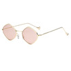 SHAUNA Fashion Diamond Sharp Metal Frame Women Sunglasses Vintage Men TintedClear Lens Glasses