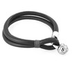 Double Layer Genuine Leather Football Charm Bracelet