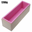 1200g Silicone Soap Loaf Mold Wooden Box DIY Making Tools