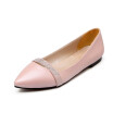 fashion basic women shoes ballet flat pointed toe slip on loafer rhinestone decoration