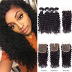 Amazing Star Malaysian Virgin Hair Deep Wave with Closure Deep Wave Hair Bundles with Closure Human Hair with 4x4 Closure