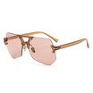 SHAUNA New Arrival Summer Styles Candy Color Women Rimless Square Sunglasses Oversized Men Tint Lens Sun Glasses UV400