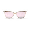 SHAUNA Classic Metal Frame Women Cat Eye Sunglasses Fashion Men Clear Red Lens Shades UV400