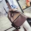 New Shoulder Bag Girl Student Backpack Japanese&Korean Version PU Skin Hexagon Rivet Pure Color