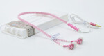 Colorful Luminescent Metal Zipper Headset With Microphone In-Ear Headset 35mm For Mobile Phone MP3 MP4 Music Players