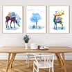 Reputation European-style canvas micro-injection HD nine-color deer decorative painting living room bedroom sofa background wall painting decorative spray painting triple 4060