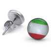 Hpolw Mens Womens Stainless Steel Italy Flag Italian Banner Stud Earrings Green White Red