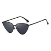 SHAUNA Trending Women Cat Eye Sunglasses Fashion Metal Frame Men Purple Mirror Coating Reflective Lens Shades UV400