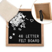 Message Board Wooden Felt Schedule 340 Letters Decoration