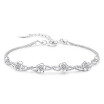 Flower Charms Bracelets For Women Cubic Zirconia Ladies Korean Trendy Bracelet Bangles Jewelry Accessories WHBG49