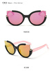 SHAUNA Classic Women Cat Eye Sunglasses Fashion Ladies Half Frame Mirror Coating Lens Sun glasses
