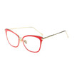 SHAUNA Metallic Legs Ultralight Women Cat Eye Eyeglasses Fashion Lady Clear Lens Glasses Frame UV400