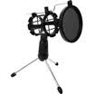 Mobile phone live K song microphone stand universal sing bar national karaoke MV portable spray cover desktop triangle bracket