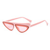 SHAUNA 2018 Unique Asymmetry Frame Women Cat Eye Sunglasses Fashion Men Clear Red Lens Shades UV400
