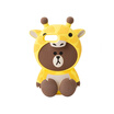 LINE FRIENDS Jungle Series Brown Bear Mobile Shell Giraffe iPhone7 PLUS Silicone Cover Anti-fall Wearable Phone Case