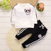 Spring Autumn Children Boys Girls Clothing Suits Fashion Baby Embroidery Cartoon Dog T-shirt Pants 2Pcssets Toddler Tracksuit