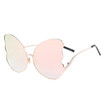 SHAUNA Oversize Butterfly Sunglasses Women Pink Mirror Unique Glasses UV400