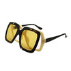 SHAUNA Oversize Folding Punk Styles Women Square Sunglasses Popular Double Lens Men Shades UV400