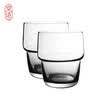 Beijing made colored glass juice glass cup whiskey glass beer mug smoke gray 2 Pack
