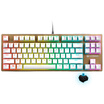 Rapoo V500RGB 87-key backlight game mechanical keyboard backlight keyboard game keyboard eat chicken keyboard computer keyboard golden green axis