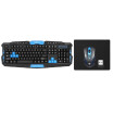 24GHz Wireless Gaming Keyboard Mouse Combo 19 Teclas Anti-ghosting Ajustable DPI USB Receiver Adapter Mouse Mat Para Escritorio Notebo