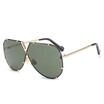 SHAUNA Oversize Women Rimless Sunglasses Brand Designer Fashion Men Gold Reflective Pilot Shades UV400