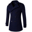 AOWOFS new high quality mens coat double-breasted epaulettes coat windbreaker D111