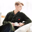 New long-sleeved trousers for men in autumn&winter mens golden velvet pajamas set in autumn&winter
