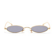 SHAUNA Trending Women Small Oval Sunglasses Fashion Metal Frame Men Clear Red Lens Shades UV400