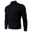 AOWOFS Europe code new foreign trade mens high lapel Slim bottoming shirt solid color knitted sweater YM007