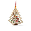 3D Christmas Tree Ornaments Wooden Pendant Hanging Xmas Party Decorations Home Decor Gift