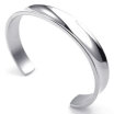 Hpolw MensWomens made of solid silver Stainless Steel Braceletdurable in use61mm24" Height 2"51cm