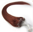 Premium 16 18 20 22 24 26 Inch Easy Loop Micro Ring Beads Tipped Human Hair Extensions Dark Auburn Color 33 100PcsSet 50g