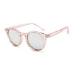 SHAUNA Popular Women Round Sunglasses Fashion Men Beige Frame Black Lens Shades UV400