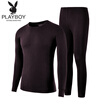Playboy Qiuyi Qiuku Set Men&women Basic Thin Cotton Sweater Men Purple XL