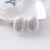 New Fashion contracted classic oval pattern ear clip golden holiday gift earrings jewelry wholesale silver girl Free shipping