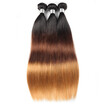 Hot Selling Omber Hair Brazilian Hair Straight Human Hair 3bundles Three Tone 1B430 Ombre Brazilian Hair Extensions