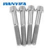 4 unids M6x40mm Titanium Ti Allen Hex Bike Socket Cap Head Pernos de Bicicleta Tornillo de Auriculares