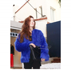 6 color large size womens black fluffy imitation fur coat jacket white fake leather coat womens winter warm jacket womens jacke