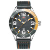 Bofute Male Watches Sports Watch Quartz Watches Japanese Movement Calendar Waterproof Genuine Leather Strap 0155g