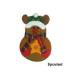 6pcsset Christmas Party Decorations for Home Dinner Table Cute Cutlery Suit Kitchen Tableware Bag Holder for Folks&Cutters