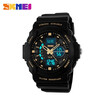 SKMEI Brand For Men Sports Vintage Watch LED Jelly Military Uniform Mens Watches Wrist Watch 50m Waterproof Student Watch